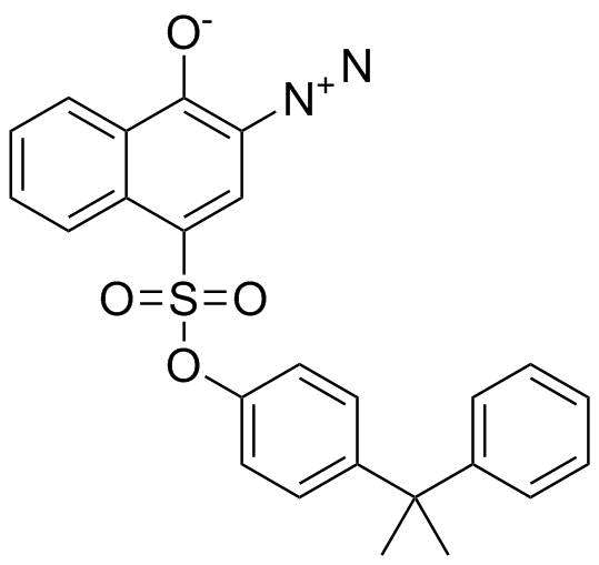 4-(2-苯基-2-丙烷基)苯基 3-重氮-4-氧代-3,4-二氢-1-萘磺酸酯分子结构 (CAS 23121-00-8)