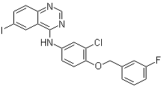 N-[3-Chloro-4-(3-fluorobenzyloxy)phenyl]-6-iodoquinazolin-4-amine molecular structure (CAS 231278-20-9)