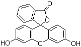 Fluorescein molecular structure (CAS 2321-07-5)