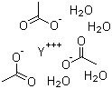四水合乙酸钇(III)分子结构 (CAS 23363-14-6)