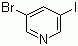 3-溴-5-碘吡啶分子结构 (CAS 233770-01-9)