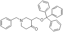 1-(苯甲基)-3-[(三苯甲氧基)甲基]-4-哌啶酮分子结构 (CAS 234757-27-8)