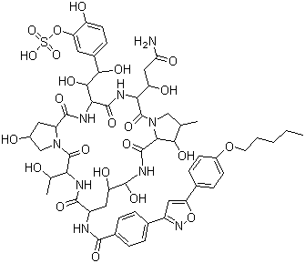Micafungin molecular structure (CAS 235114-32-6)