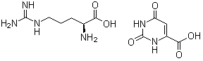 L-精氨酸单乳清酸盐分子结构 (CAS 23516-09-8)