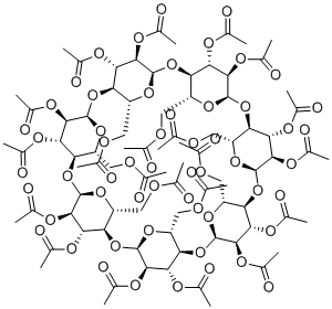 结构式 CAS# 23739-88-0, 全乙酰化β-环糊精
