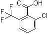 2-Chloro-6-(trifluoromethyl)benzoic acid molecular structure (CAS 2376-00-3)