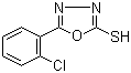 structure of CAS# 23766-27-0, 5-(2-Chlorophenyl)-1,3,4-oxadiazole-2-thiol;5-(2-Chloro-phenyl)-[1,3,4]oxadiazole-2-thiol