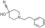 4-Hydroxy-1-(2-phenylethyl)-4-piperidinecarbonitrile molecular structure (CAS 23804-59-3)