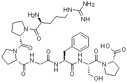 1-7-Bradykinin molecular structure (CAS 23815-87-4)