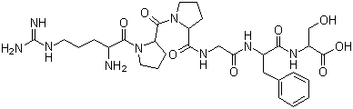 Argininyl-prolinyl-prolinyl-glycinyl-phenylalaninyl-serine molecular structure (CAS 23815-88-5)