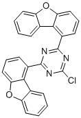 2-Chloro-4,6-di(dibenzofuran-1-yl)-1,3,5-triazine molecular structure (CAS 2392930-05-9)