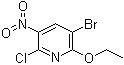 3-Bromo-6-chloro-2-ethoxy-5-nitropyridine molecular structure (CAS 239791-63-0)