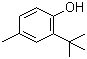 structure of CAS# 2409-55-4, 2-tert-Butyl-4-methylphenol;2-tert-Butyl-p-cresol; 6-tert-Butyl-4-methylphenol; 6-tert-Butyl-p-methylphenol; 6-tert-Butyl-4-cresol; 6-tert-Butyl-p-cresol; 1-Hydroxy-2-tert-butyl-4-methylbenzene; 2-(1,1-Dimethylethyl)-4-methylphenol