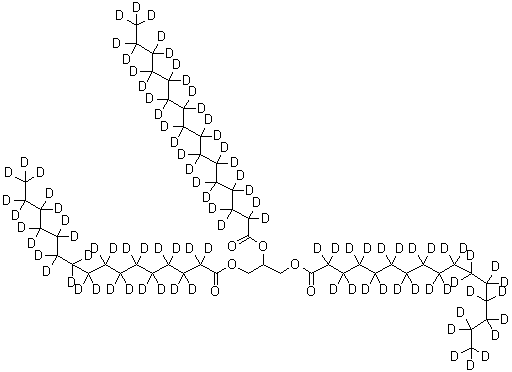 Hexadecanoic-d<sub>31</sub> acid 1,2,3-propanetriyl ester molecular structure (CAS 241157-04-0)