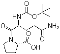 N-叔丁氧羰基-L-谷氨酰胺酰-L-脯氨酸分子结构 (CAS 2419-99-0)