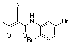 (2Z)-2-氰基-N-(2,5-二溴苯基)-3-羟基-2-丁烯酰胺分子结构 (CAS 244240-24-2)