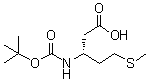 结构式 CAS# 244251-20-5, (3R)-3-[[(1,1-二甲基乙氧基)羰基]氨基]-5-(甲硫基)戊酸