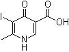 5-Iodo-6-methyl-4-oxo-1,4-dihydropyridine-3-carboxylic acid molecular structure (CAS 244638-94-6)