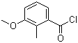 2-甲基-3-甲氧基苯甲酰氯分子结构 (CAS 24487-91-0)