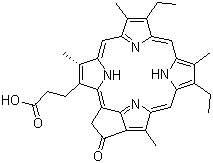 焦脱镁叶绿酸-alpha分子结构 (CAS 24533-72-0)