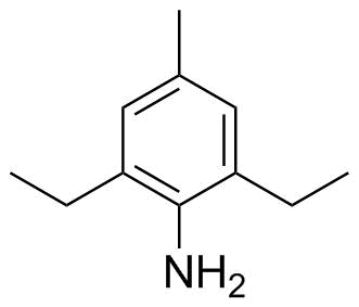 2,6-二乙基-4-甲基苯胺分子结构 (CAS 24544-08-9)
