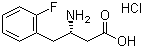 (S)-3-氨基-4-(2-氟苯基)丁酸盐酸盐分子结构 (CAS 246876-92-6)