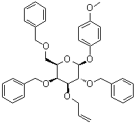4-Methoxyphenyl 2,4,6-tris-O-(phenylmethyl)-3-O-2-propen-1-yl-beta-D-galactopyranoside molecular structure (CAS 247027-78-7)