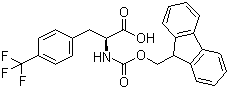Fmoc-L-4-三氟甲基苯丙氨酸分子结构 (CAS 247113-86-6)