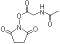 乙酰基甘氨酸 N-羟基丁二酰亚胺酯分子结构 (CAS 24715-24-0)
