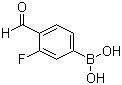 3-Fluoro-4-formylphenylboronic acid molecular structure (CAS 248270-25-9)