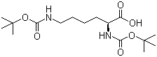 (S)-2,6-二叔丁氧羰基氨基己酸分子结构 (CAS 2483-46-7)