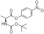 N-叔丁氧羰基-L-丙氨酸 4-硝基苯酯分子结构 (CAS 2483-49-0)
