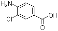 结构式 CAS# 2486-71-7, 3-氯-4-氨基苯甲酸; 间氯对氨基苯甲酸