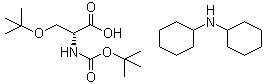 N-[叔丁氧羰基]-O-叔丁基-D-丝氨酸二环己基铵盐分子结构 (CAS 248921-67-7)