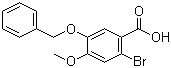 2-溴-5-苄氧基-4-甲氧基苯甲酸分子结构 (CAS 24958-42-7)