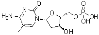 5-甲基脱氧胞苷酸分子结构 (CAS 2498-41-1)