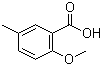 2-甲氧基-5-甲基苯甲酸分子结构 (CAS 25045-36-7)