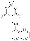 2,2-二甲基-5-[(8-喹啉基氨基)亚甲基]-1,3-二恶烷-4,6-二酮分子结构 (CAS 25063-76-7)
