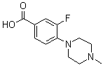3-氟-4-(4-甲基哌嗪-1-基)苯甲酸分子结构 (CAS 250683-76-2)