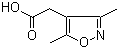 (3,5-二甲基异恶唑-4-基)乙酸分子结构 (CAS 2510-27-2)