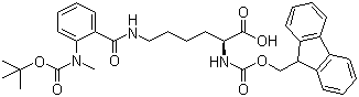 N6-[2-[(叔丁氧羰基)甲基氨基]苯甲酰基]-N2-[(9H-芴-9-基甲氧基)羰基]-L-赖氨酸分子结构 (CAS 251103-43-2)