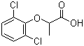结构式 CAS# 25140-90-3, 2-(2,6-二氯苯氧基)丙酸