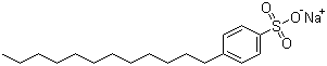 结构式 CAS# 25155-30-0, 十二烷基苯磺酸钠