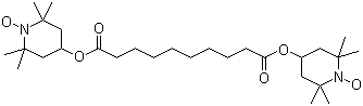 双(2,2,6,6-四甲基-4-哌啶基)癸二酸酯氮氧自由基分子结构 (CAS 2516-92-9)