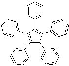 1,2,3,4,5-五苯基环戊二烯分子结构 (CAS 2519-10-0)