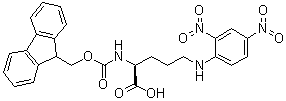 N5-(2,4-二硝基苯基)-N2-[(9H-芴-9-基甲氧基)羰基]-L-鸟氨酸分子结构 (CAS 252049-04-0)