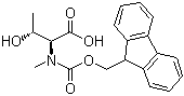 N-[芴甲氧羰基]-N-甲基-L-苏氨酸分子结构 (CAS 252049-06-2)