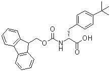 4-(叔丁基)-N-[芴甲氧羰基]-D-苯丙氨酸分子结构 (CAS 252049-14-2)
