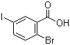 2-溴-5-碘苯甲酸分子结构 (CAS 25252-00-0)