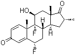 (6a,11b,16a)-6,9-二氟-11-羟基-16-甲基雄甾-1,4-二烯-3,17-二酮分子结构 (CAS 25256-97-7)
